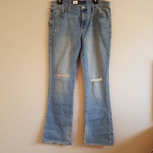 Rock & Republic distressed misses bootcut jeans.
